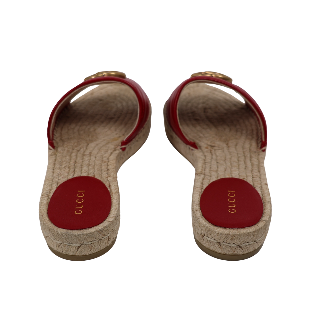 Gucci GG Marmont Espadrille Slides (Size 37.5)