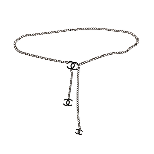 Chanel 2008 Interlocking CC Logo Chain-Link Belt with Box