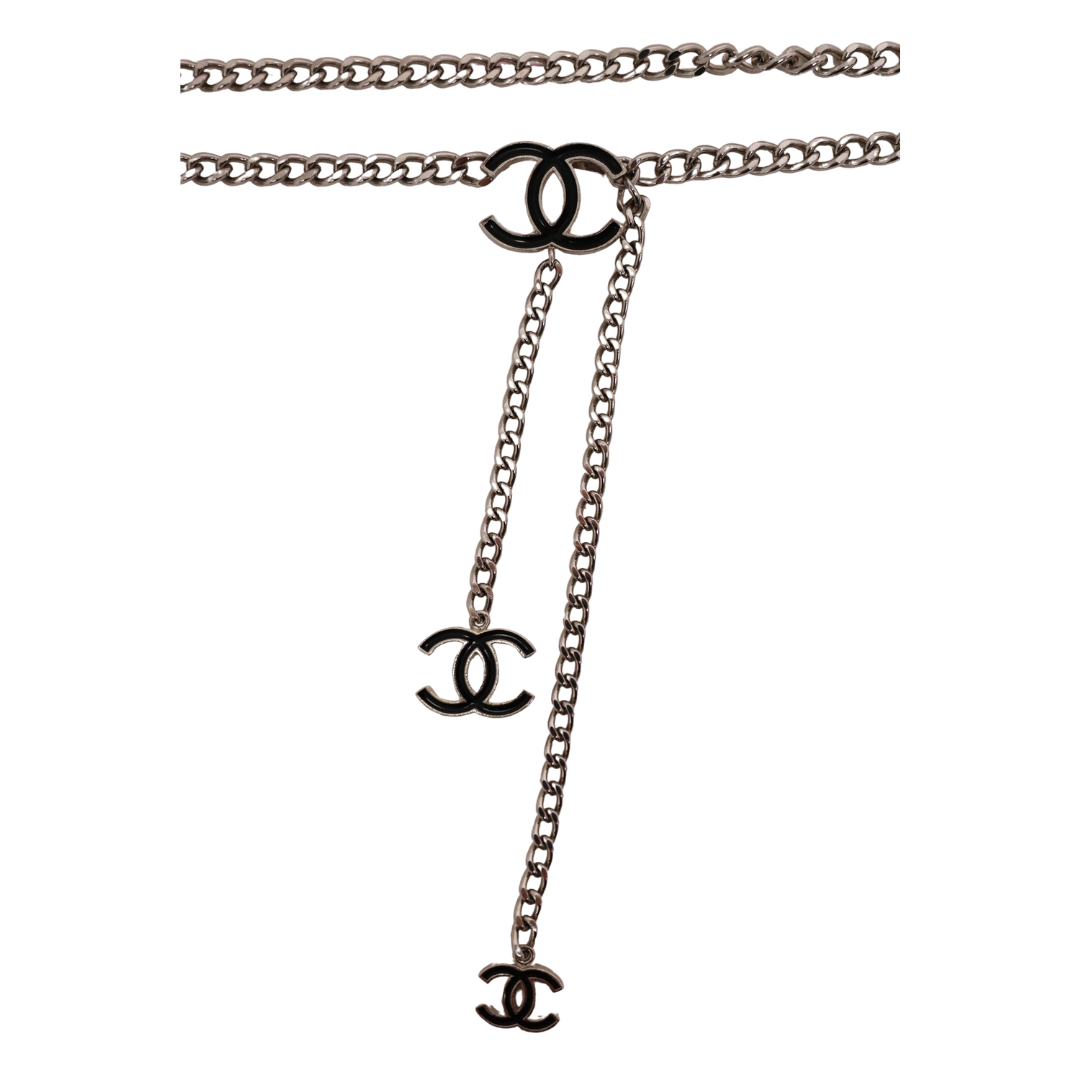 Chanel 2008 Interlocking CC Logo Chain-Link Belt with Box