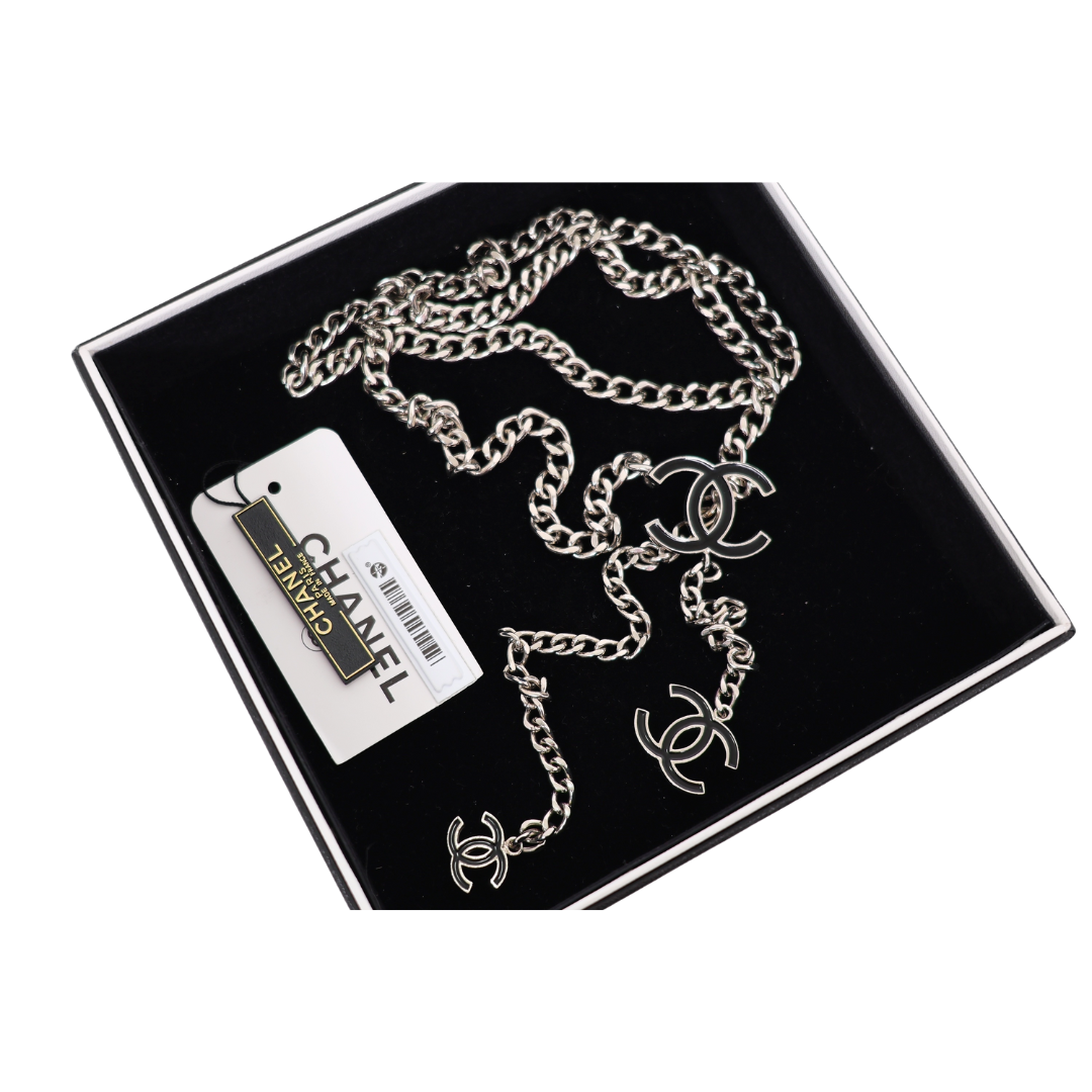 Chanel 2008 Interlocking CC Logo Chain-Link Belt with Box