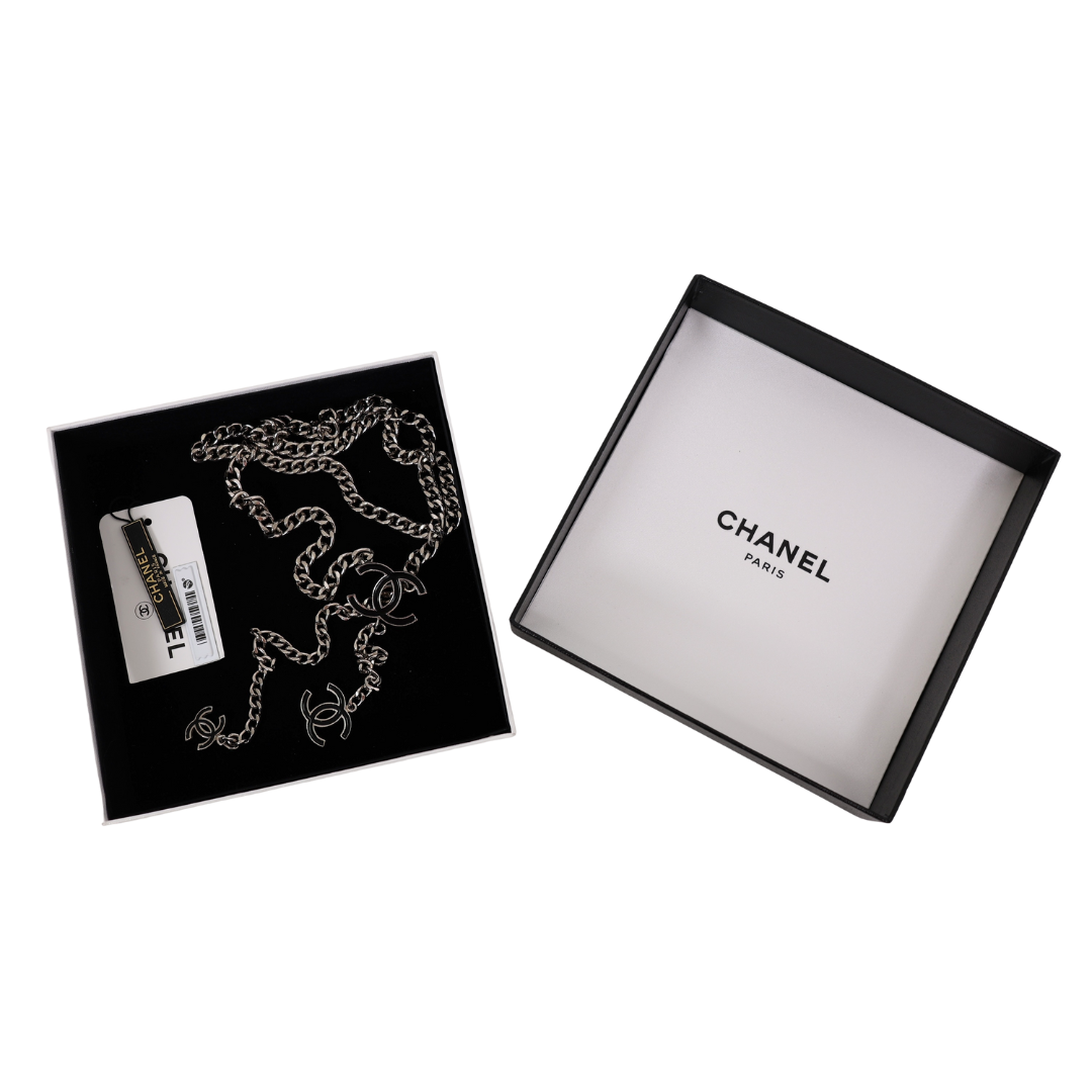 Chanel 2008 Interlocking CC Logo Chain-Link Belt with Box