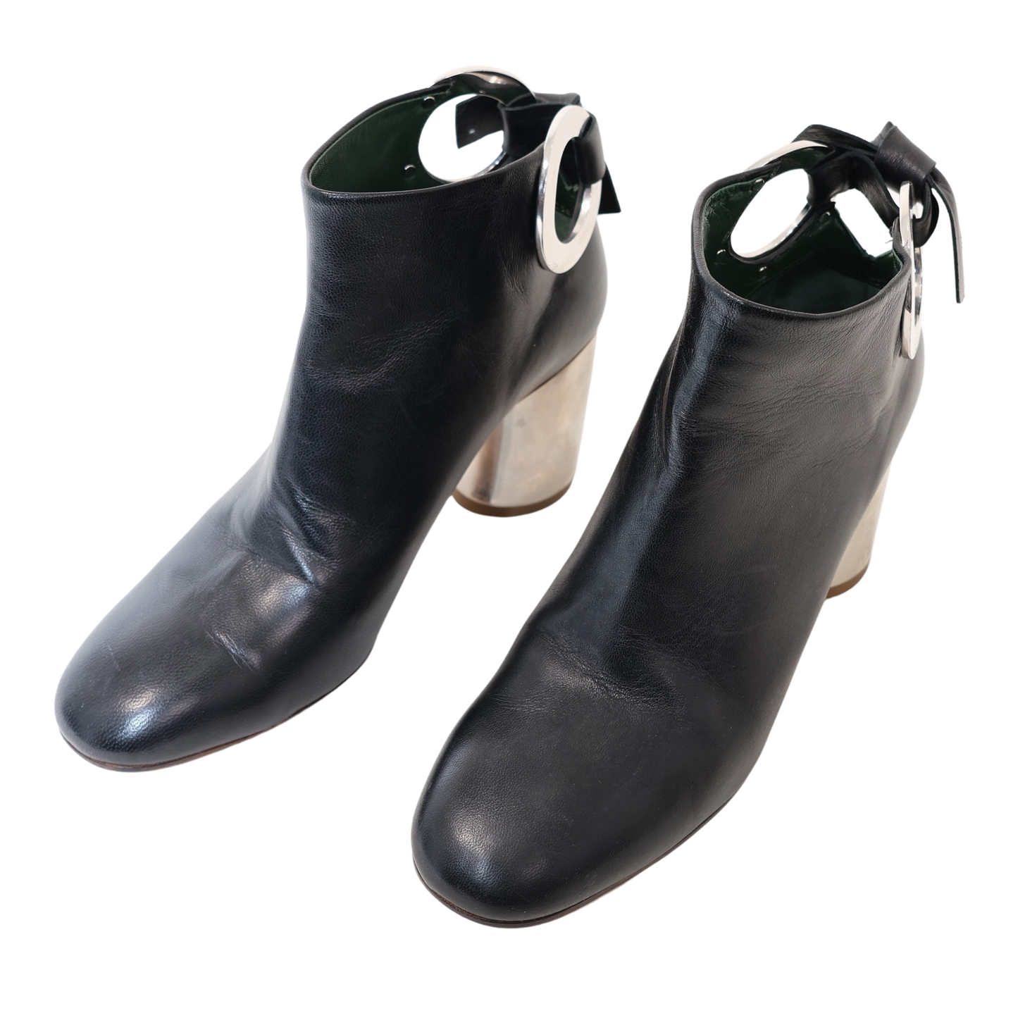 Proenza Schouler Mirrored Glove Heeled Leather Boots (Size 37)