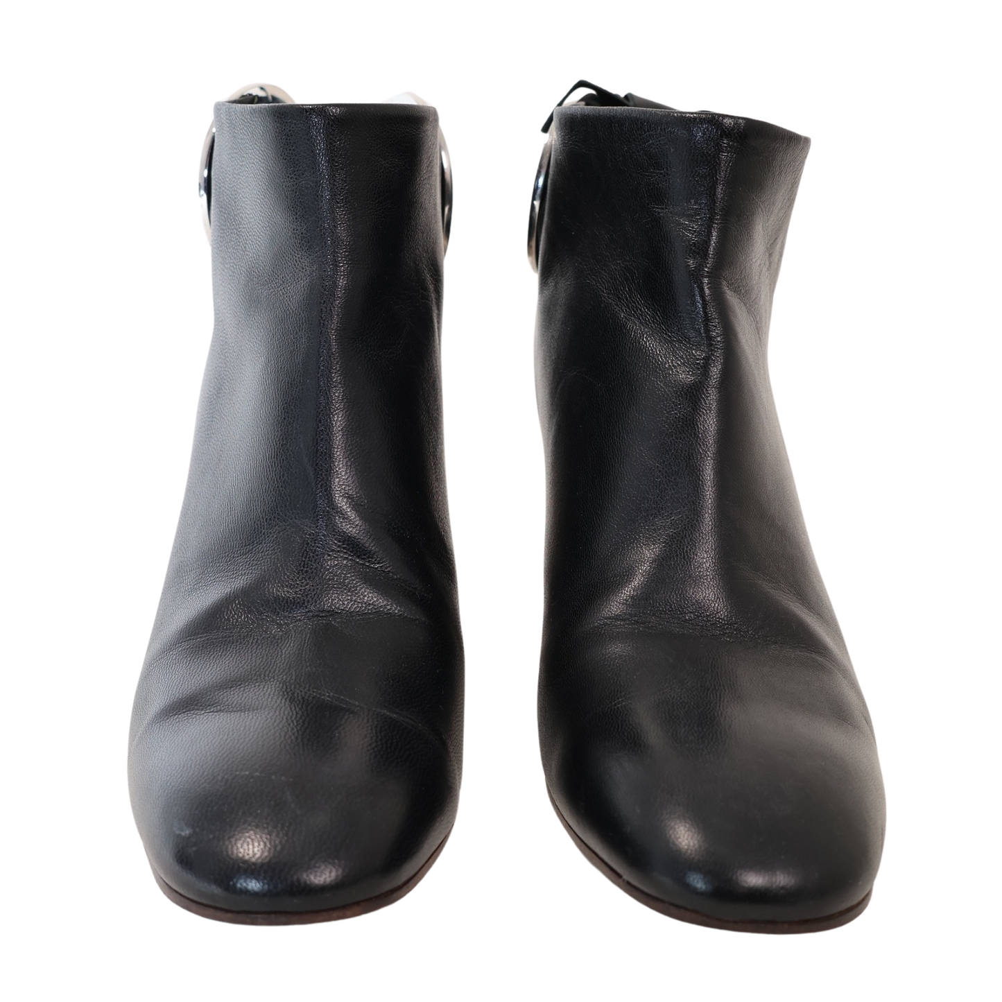 Proenza Schouler Mirrored Glove Heeled Leather Boots (Size 37)