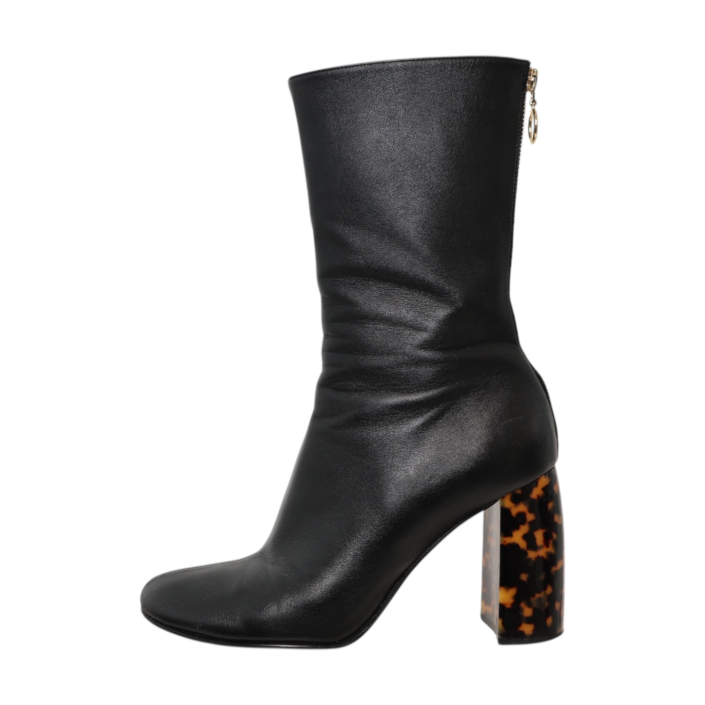 Stella McCartney Tortoiseshell Block Heel Boots (Size 39)