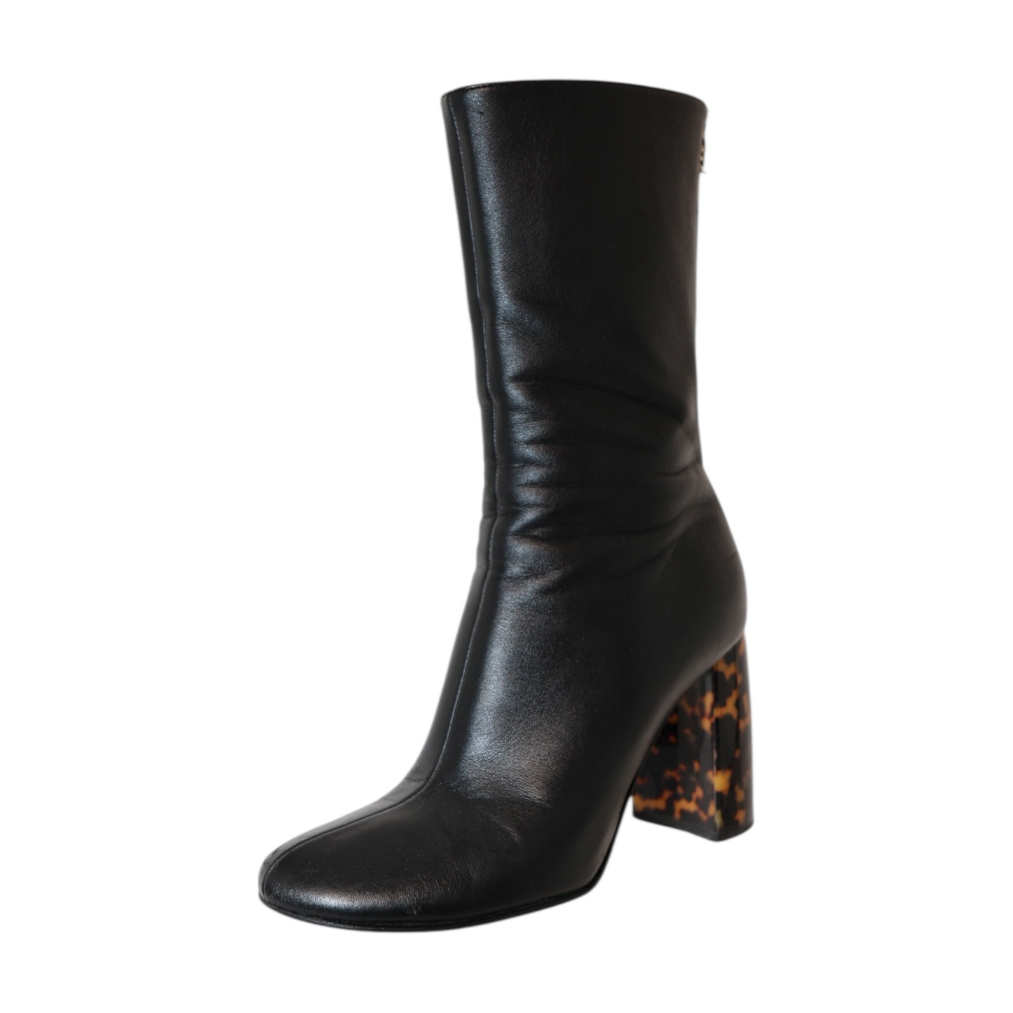 Stella McCartney Tortoiseshell Block Heel Boots (Size 39)