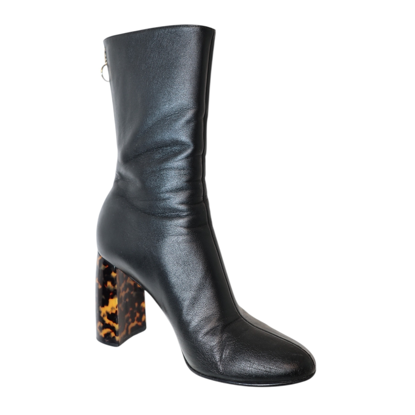 Stella McCartney Tortoiseshell Block Heel Boots (Size 39)