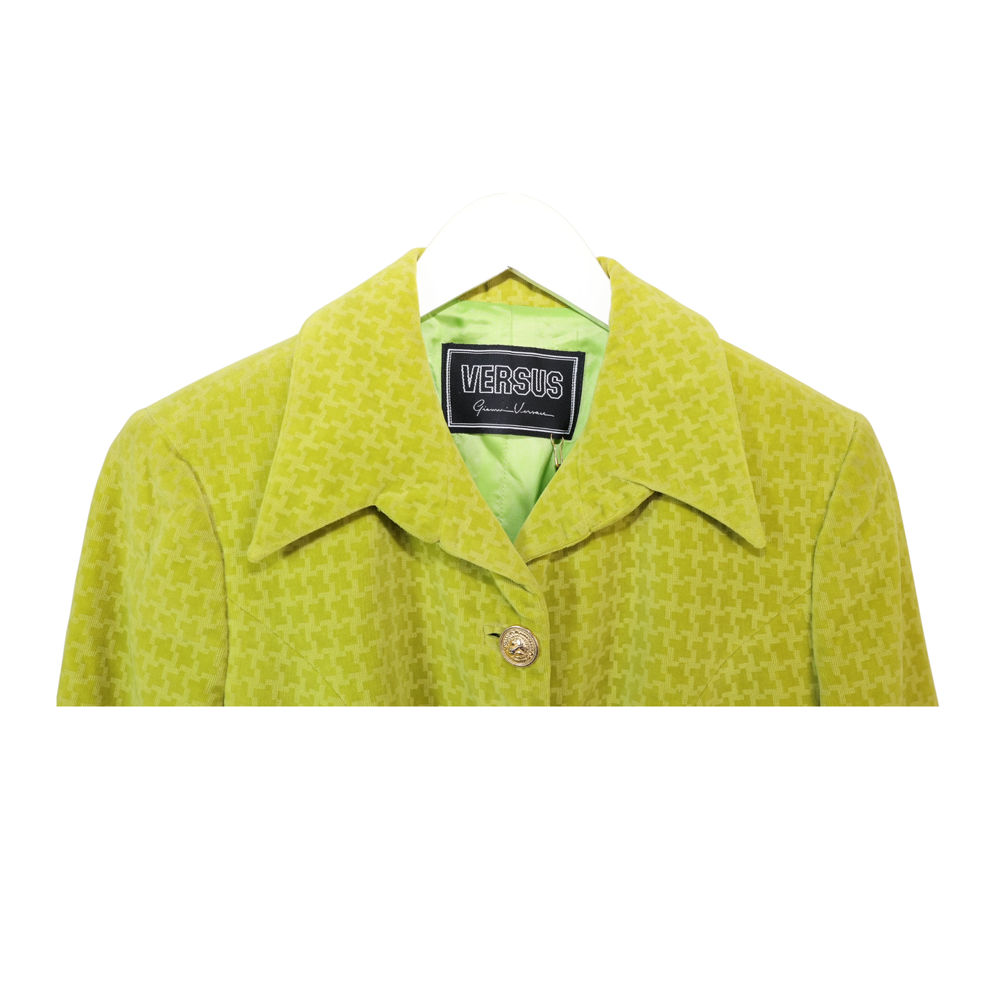 Vintage Versus Versace Houndstooth Velvet Blazer