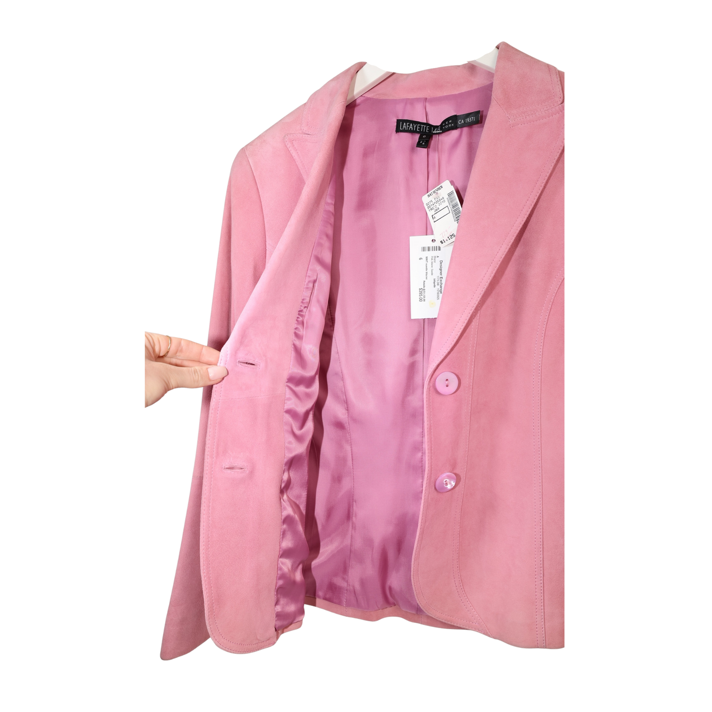 Lafayette 148 Pink Suede Blazer NWT