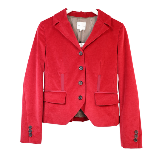 Celine Red Velvet Blazer