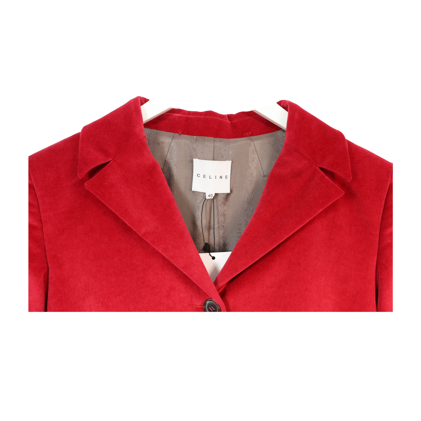 Celine Red Velvet Blazer