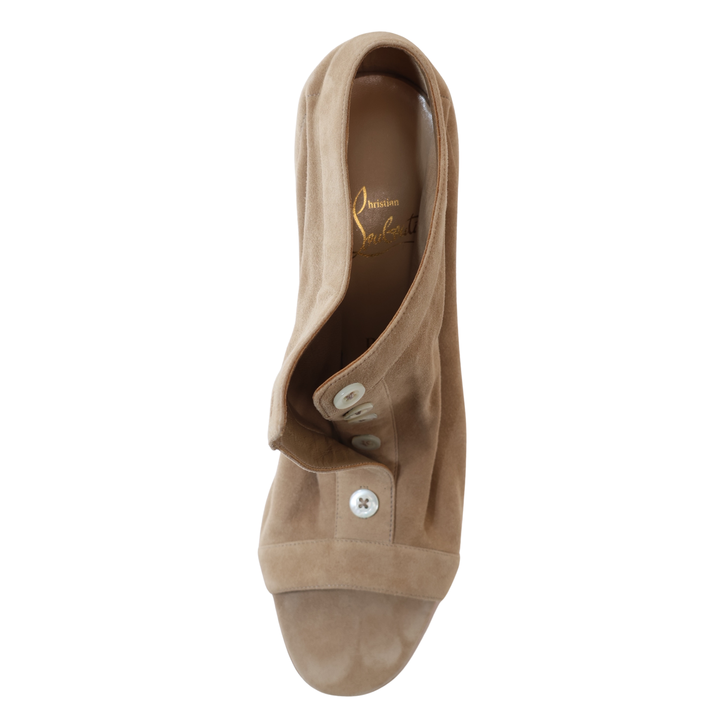 Christian Louboutin Maotic 100 Peep-Toe Booties (Size 40)