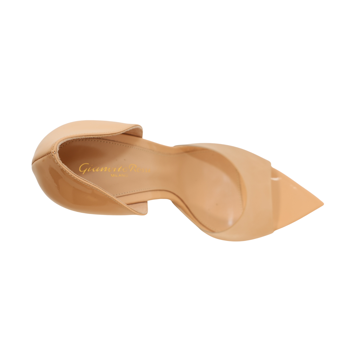 Gianvito Rossi Bree 105mm Glass Nude Pumps (Size 38.5)
