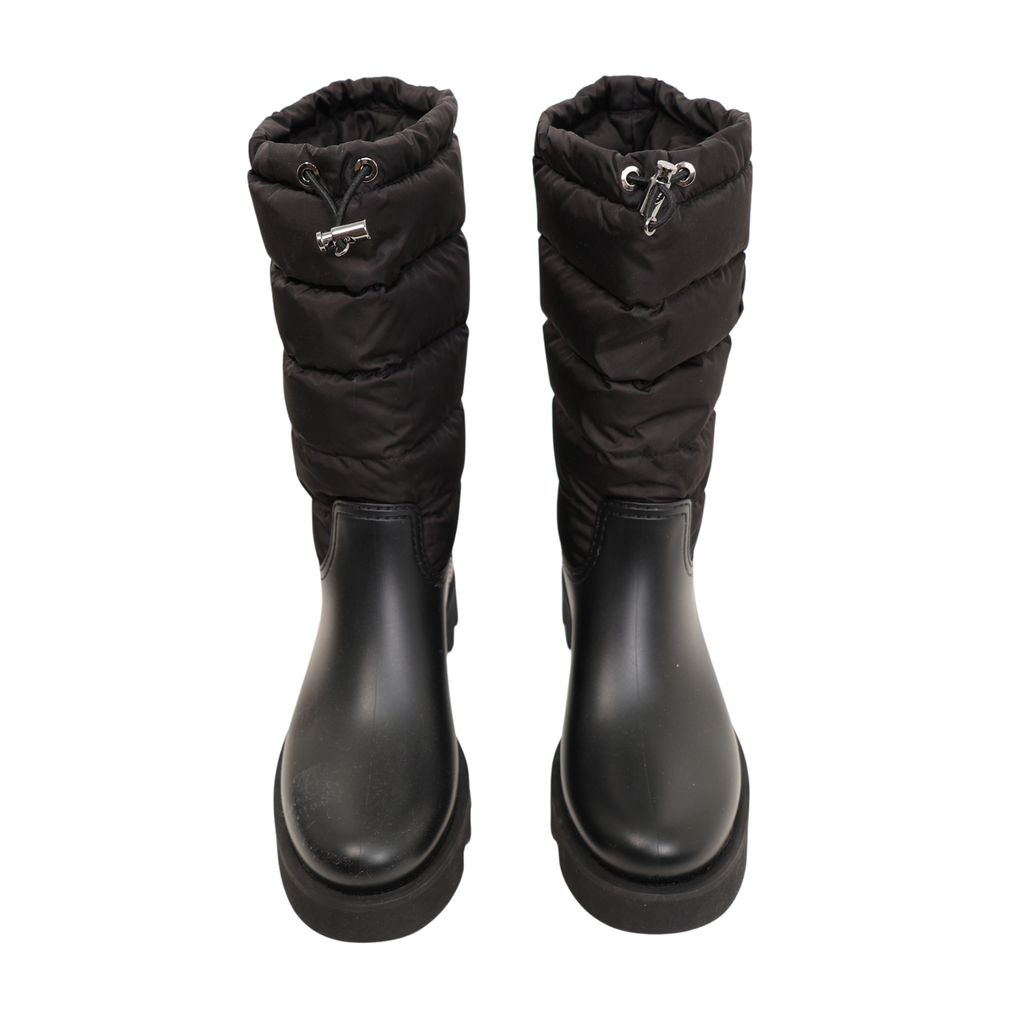 Moncler Ginette Quilted Nylon & Rubber Rain Boots (Size 39)
