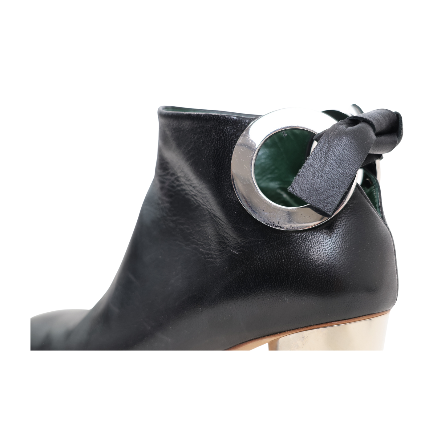 Proenza Schouler Mirrored Glove Heeled Leather Boots (Size 37)