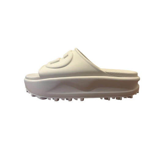 Gucci Miami Rubber Logo Platform Slides (Size 37)