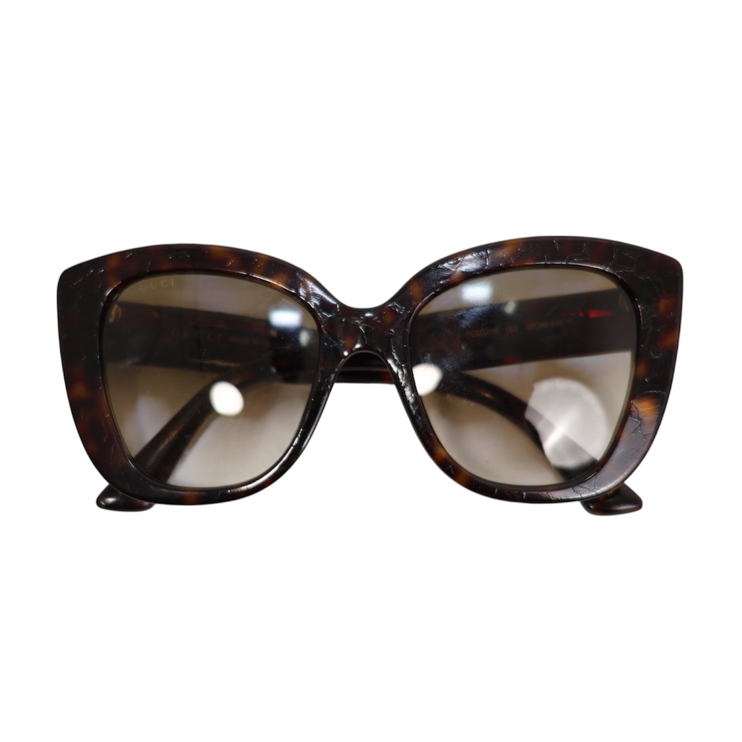 Gucci GG-Logo Butterfly Tortoiseshell Sunglasses