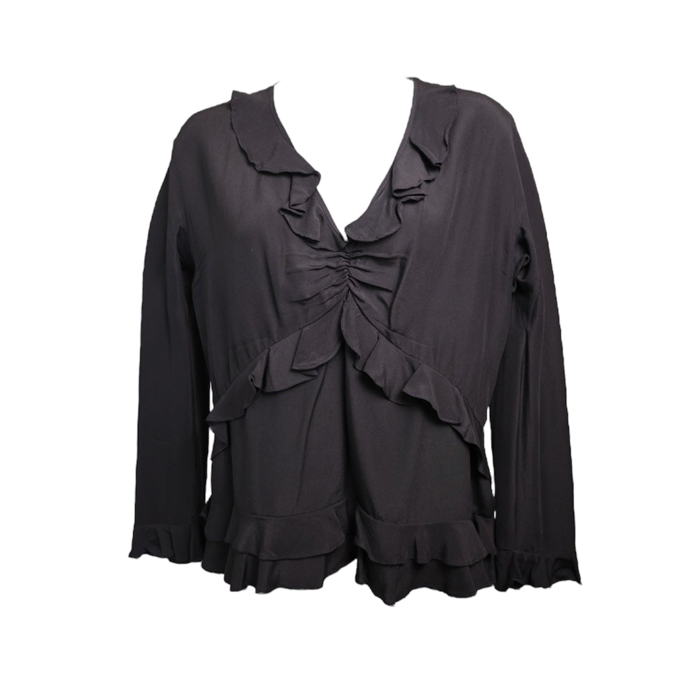 Gucci Vintage S/S 1999 Silk Ruffle Blouse