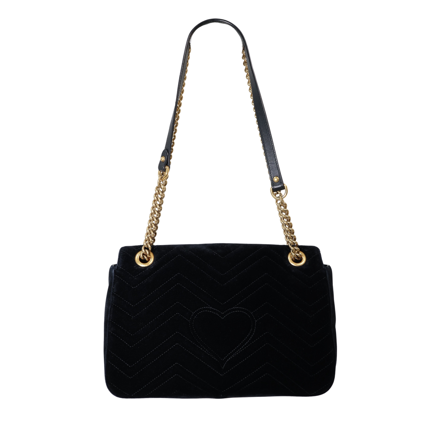 Gucci Velvet Matelasse GG Marmont Shoulder Bag