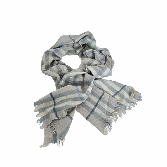 Burberry Blue Wool Blend Sarf