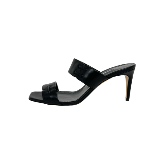 Manolo Blahnik Nebre Leather Mules (Size 38.5)