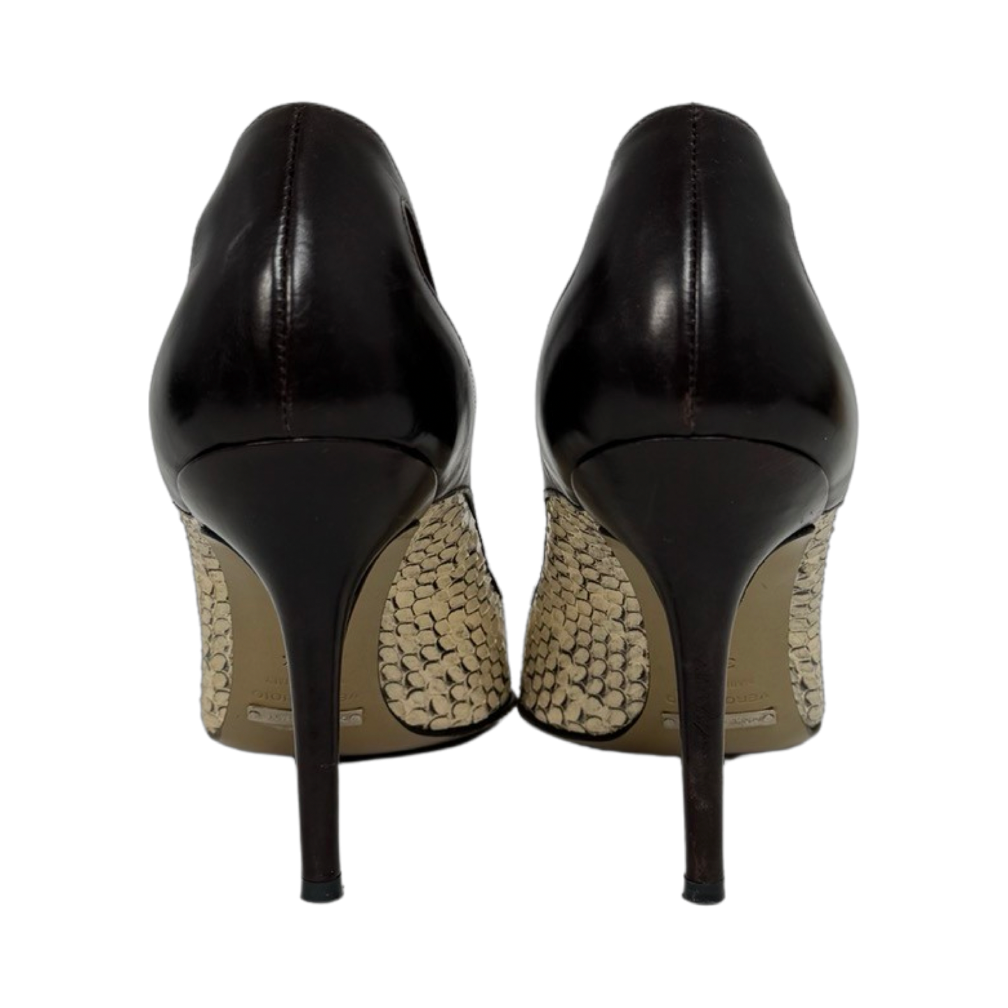 Dolce & Gabbana Python and Leather Pointed Toe Pumps (Size 39.5)