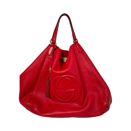 Gucci Pebbled Calfskin Large Soho Shoulder Bag