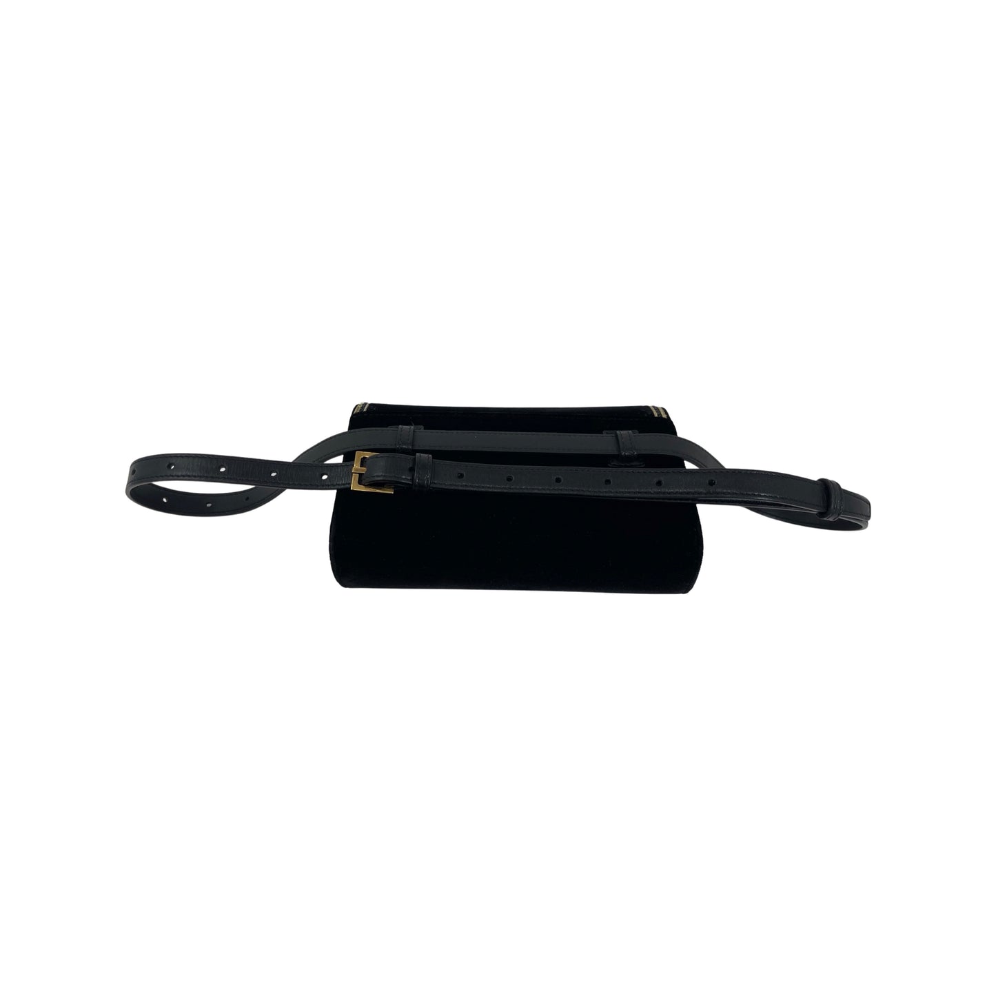 Saint Laurent Black Velvet Kate Belt Bag