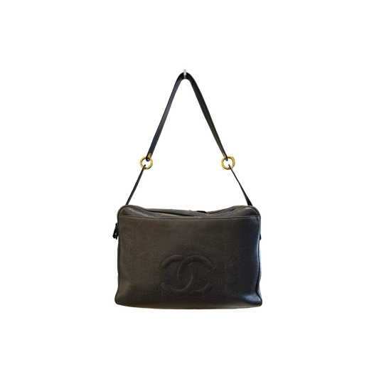 Chanel Timeless Double Zip Shoulder Bag Caviar Medium