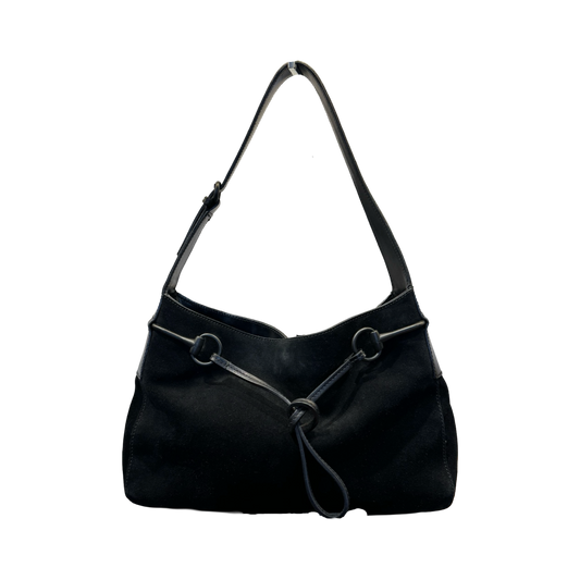 Gucci Suede Horsebit Shoulder Bag