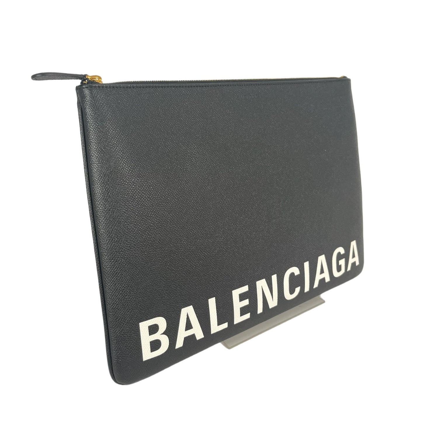 Balenciaga Everyday Logo Leather Pouch