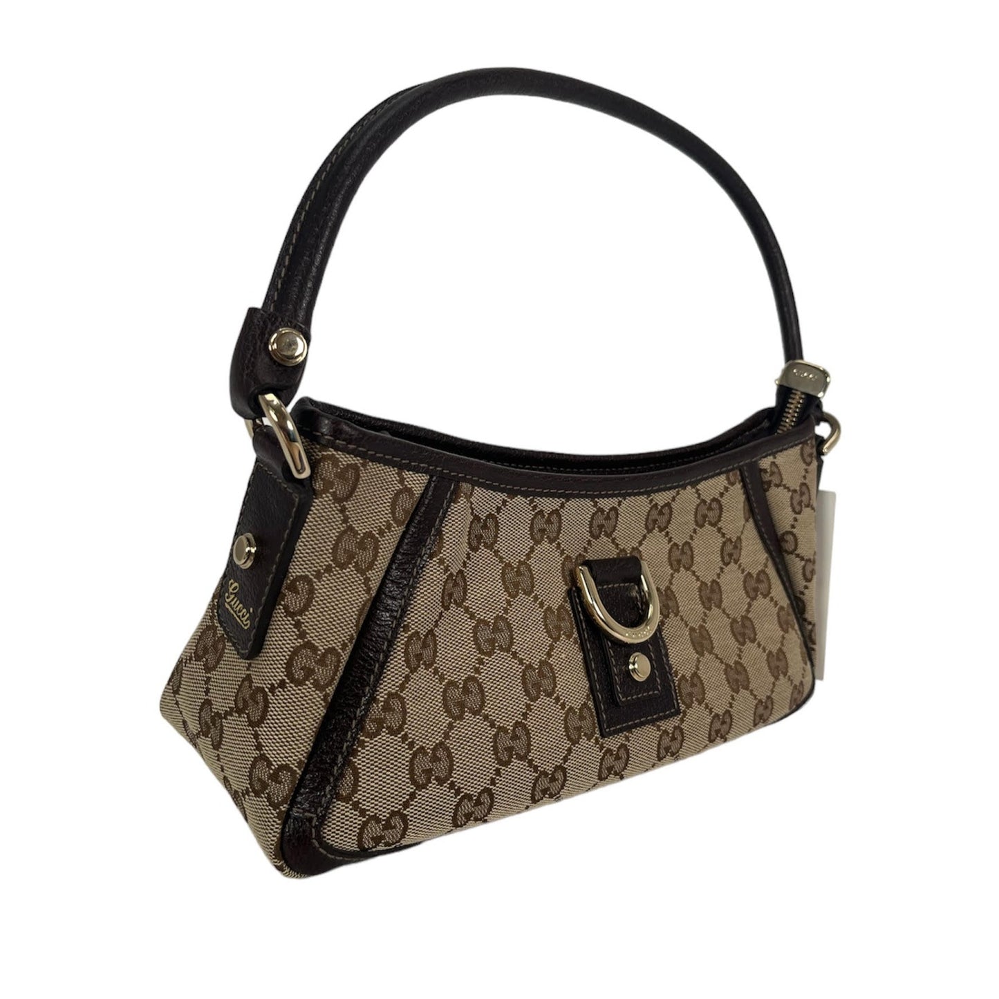 Gucci Guccissima Canvas D-Ring Abbey Baguette Bag