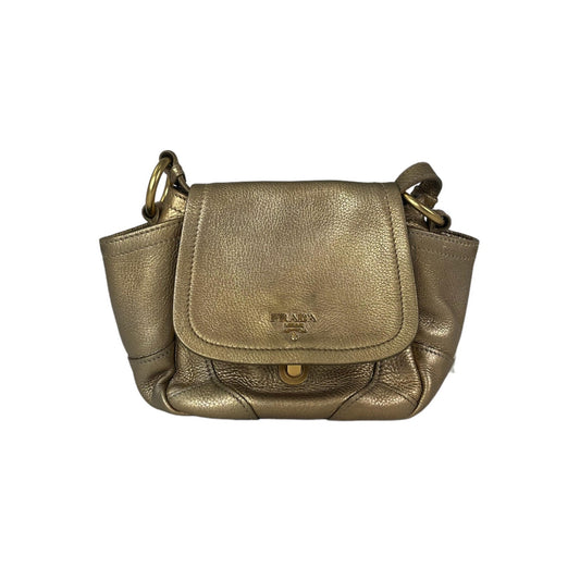 Prada Metallic Leather Crossbody Bag