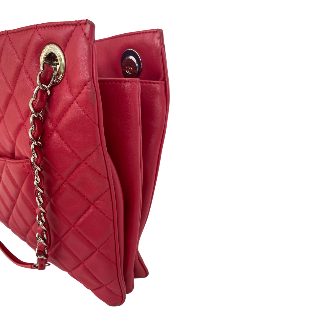 Chanel Lambskin Quilted Accordion Shopping Tote