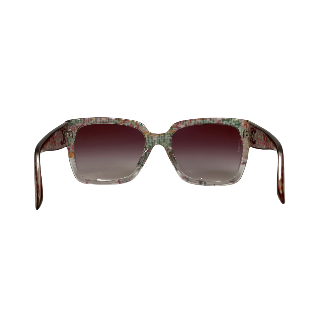 Chanel Multicolour Tweed Print Gradient Tint Sunglasses