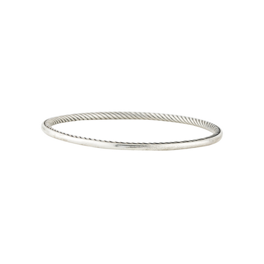 David Yurman Sculpted Cable & Smooth Bangle Bracelet