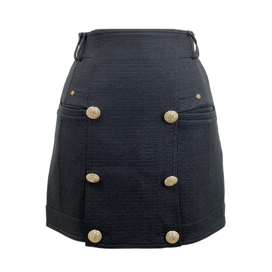 Balmain Doubled Buttoned Mini Skirt