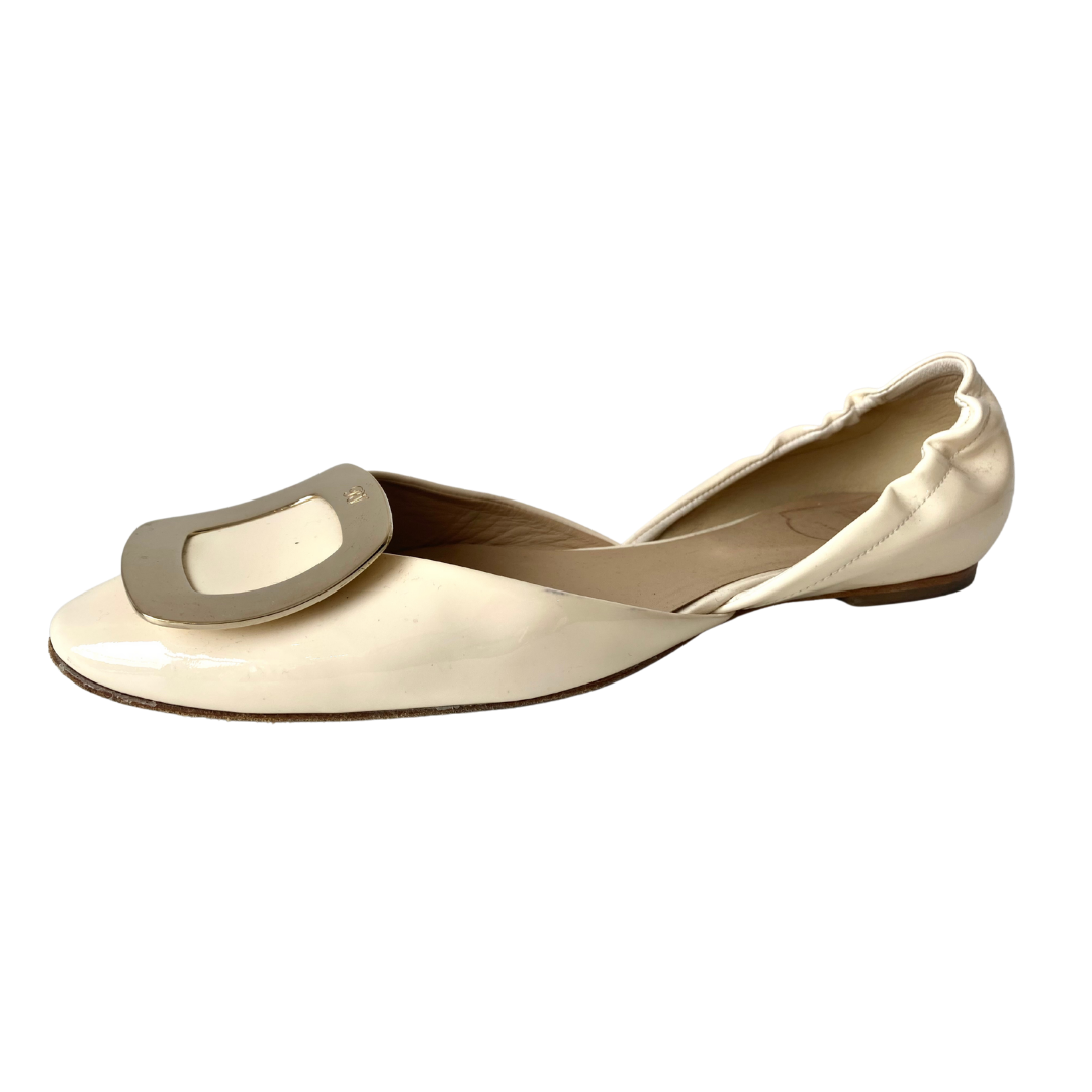 Roger Vivier Patent Leather D'Orsay Flats