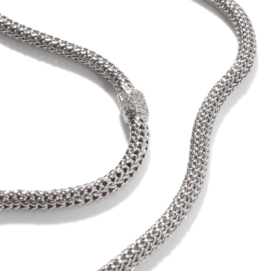 John Hardy Pave Diamond Classic Chain Necklace