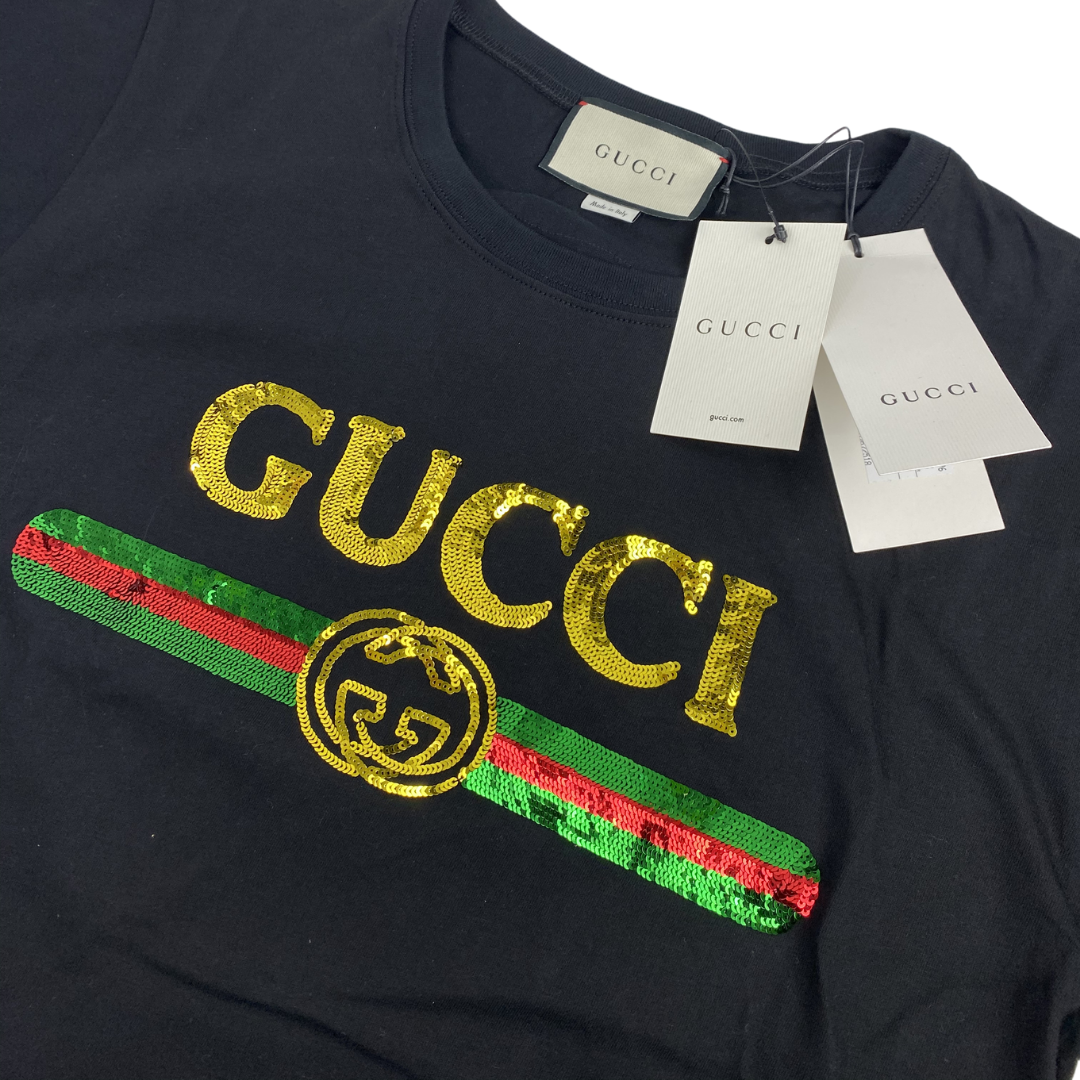 Gucci Oversize Sequin Logo T-Shirt