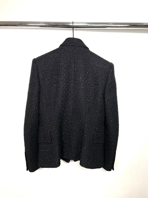 Balmain Fringed cotton-blend bouclé-tweed jacket