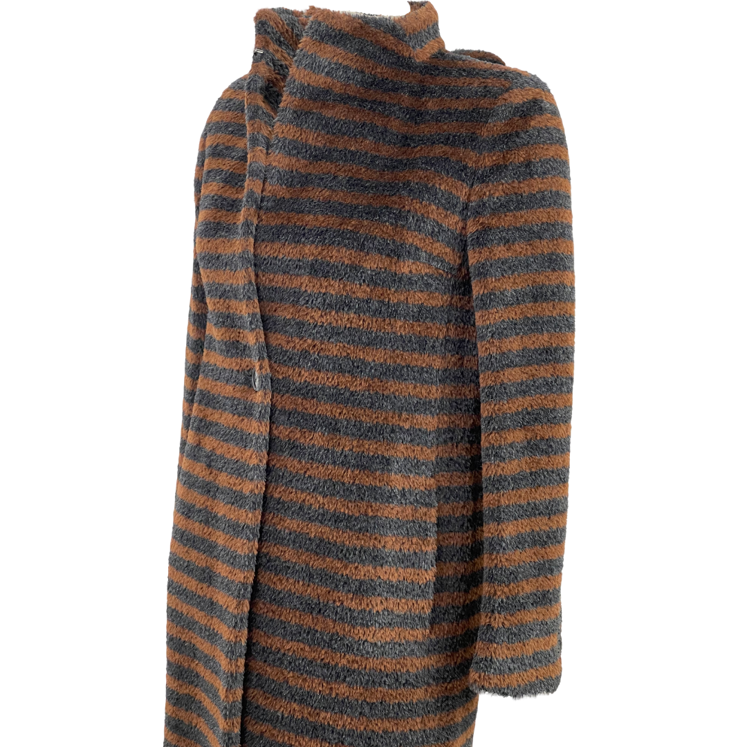 Max Mara Striped Wool Alpaca Coat