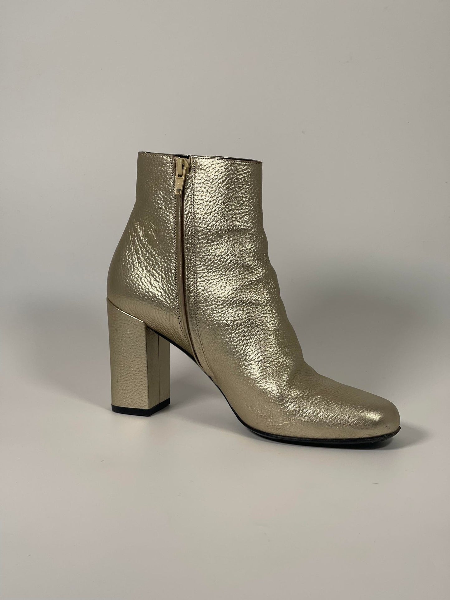 YSL Gold Lou 95 Ankle Boots (Size 39.5)
