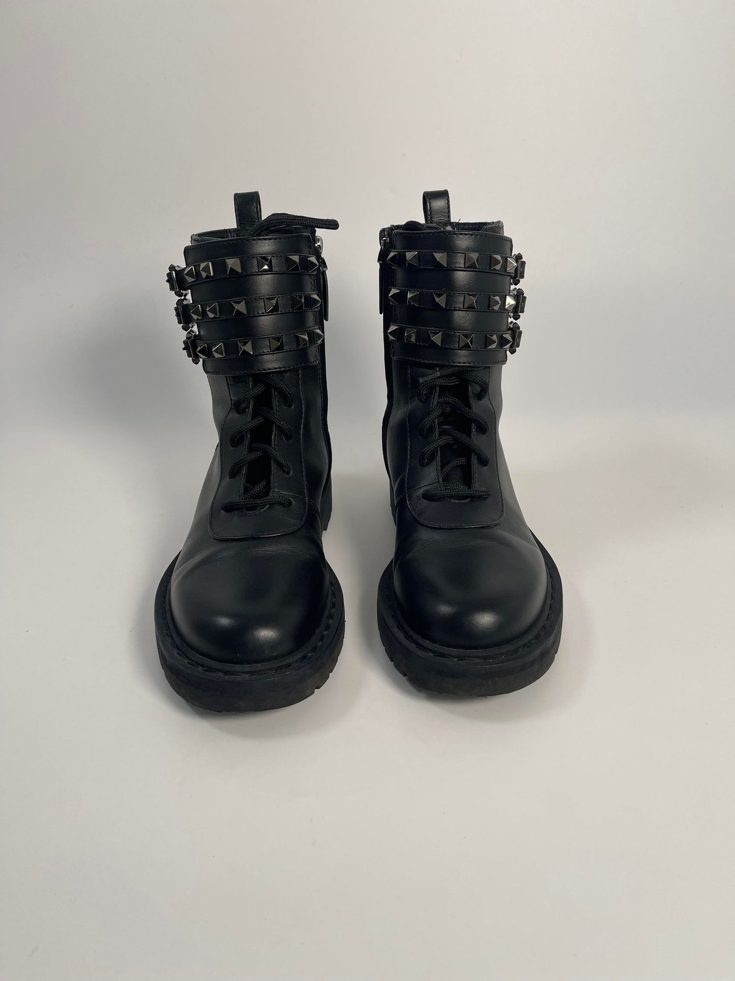Valentino Rock Stud Combat Boots (Size 36)