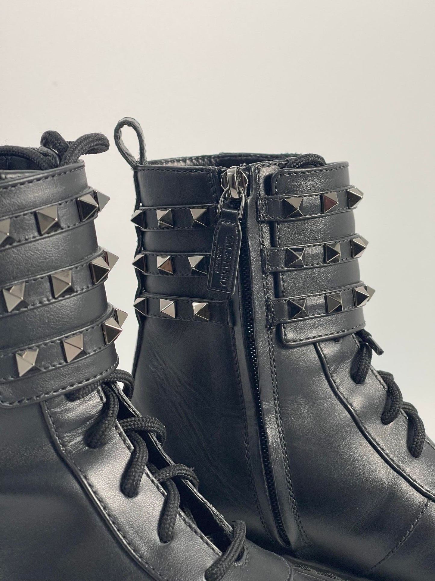 Valentino Rock Stud Combat Boots (Size 36)