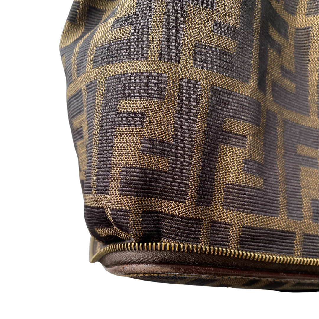 Fendi Vintage Convertible Shopping Tote Zucca Canvas