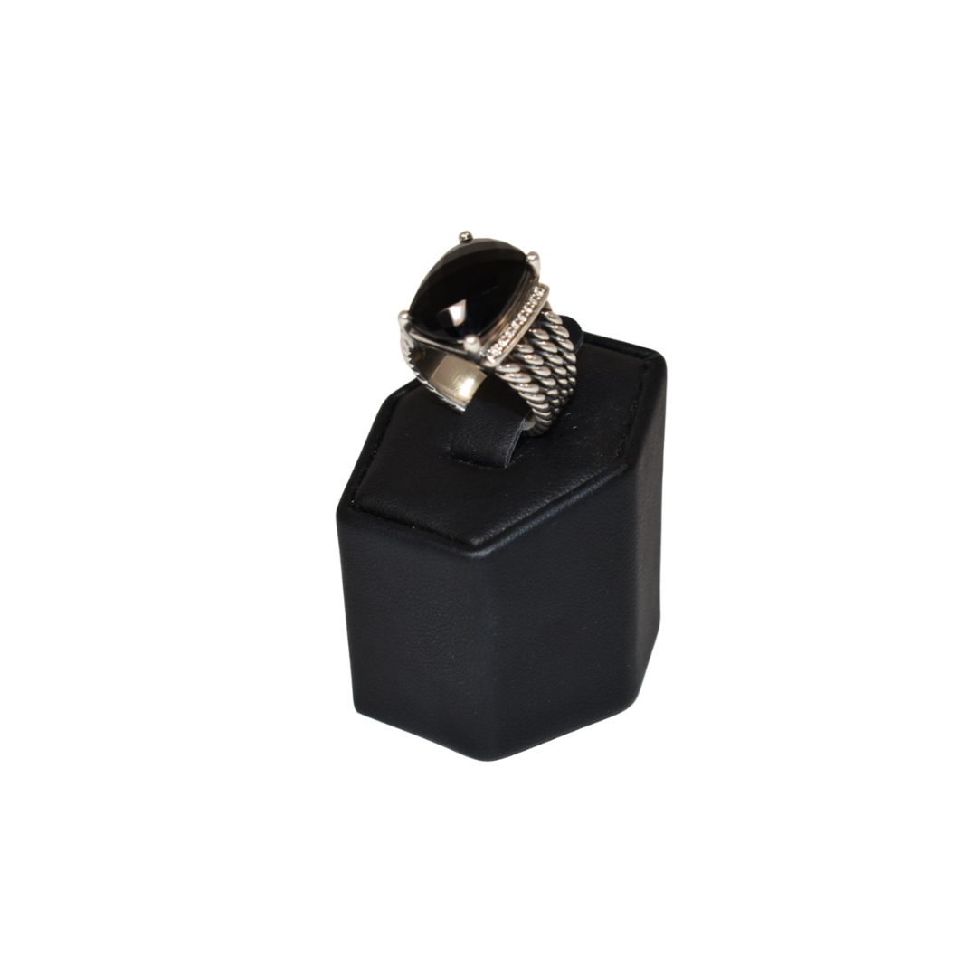 David Yurman Wheaton® Ring with Black Onyx and Pavé Diamonds
