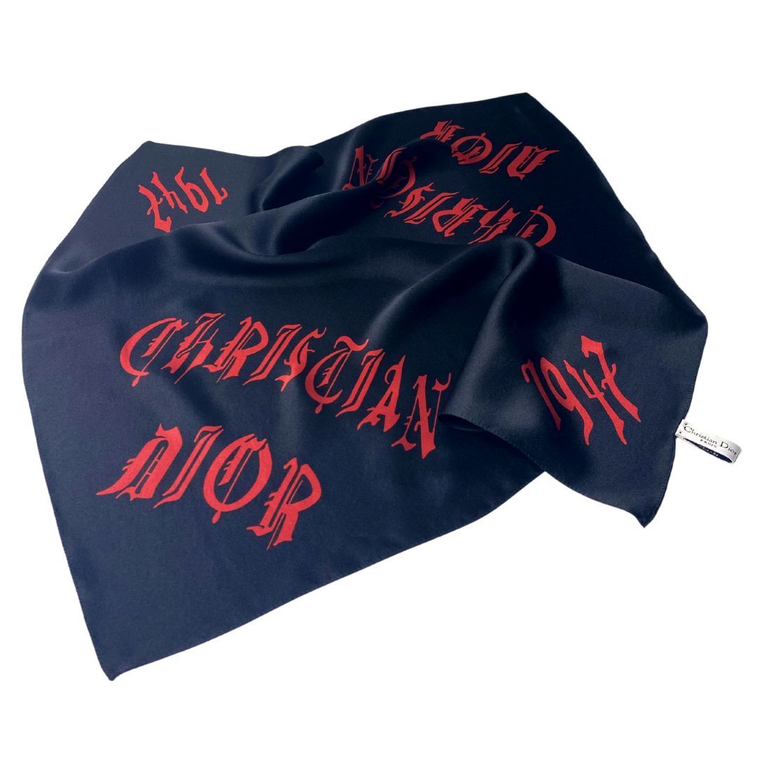 Christian Dior Gothic Logo Scarf