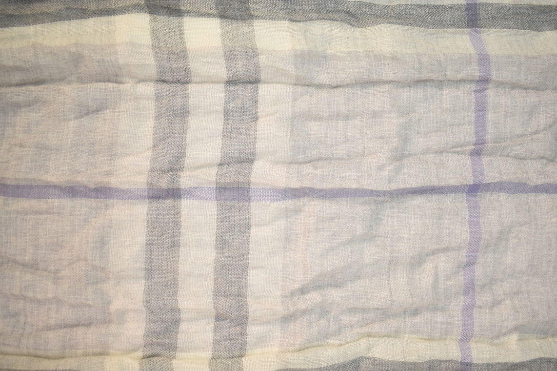 Burberry Lightweight Check Wool Silk Scarf