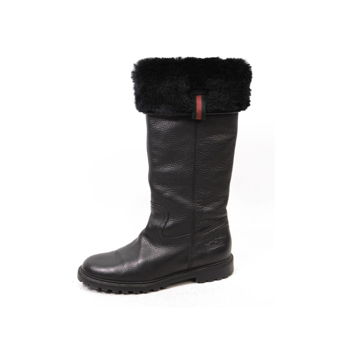 Gucci Fur Lined Leather Boots (Size 8.5)