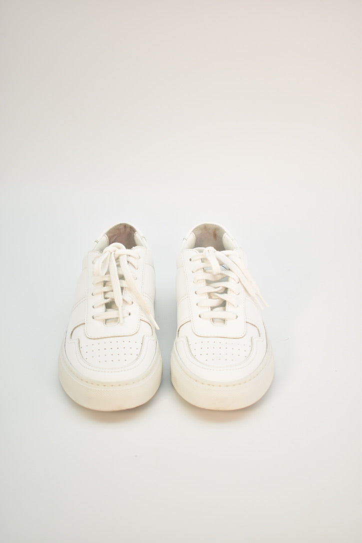 Women by Common Project White Decades Low Sneakers (Size 36)